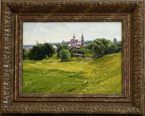 Плотников В. В. Летний день в Суздале. Холст, хасло. 2014 г.