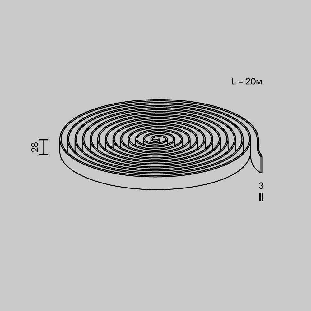 Токопроводящая текстильная лента Maytoni Technical Pendant system Parity TRX130-1.20GR