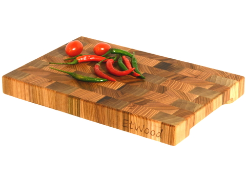 деревянная  Торцевая разделочная доска 30x20x3 см. карагач (вяз)