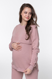 Утепленный спортивный костюм для беременных и кормящих 12080 пыльный беж