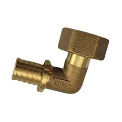 Угольник латунный для PEX-накидная гайка 25-3/4, под надвижную гильзу, РосТурПласт