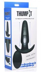 Черная анальная вибропробка Kinetic Thumping 7X Medium Anal Plug - 13,3 см. - 