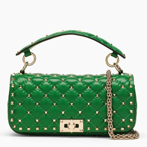 Сумка Valentino Rockstud Spike зеленый