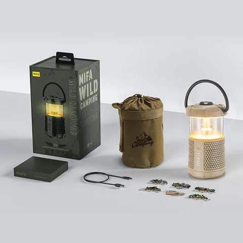 Портативная акустика MIFA Outdoor колонка светильник WildCamping, коричневый