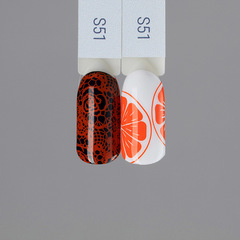 Лак для стемпинга Swanky Stamping S51, vermillion orange 6 мл