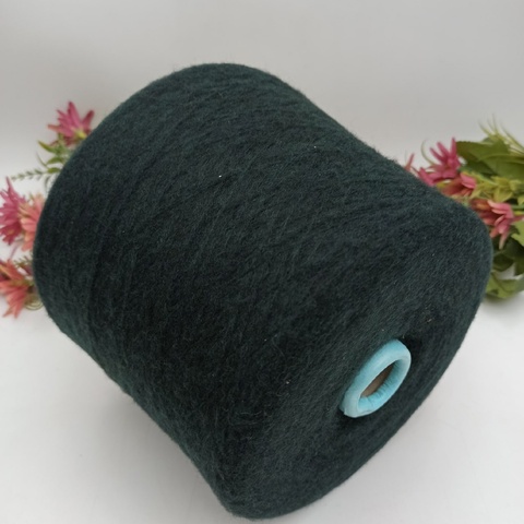 Вспушенный меринос Wool Power Zegna Baruffa - Черно-зеленый