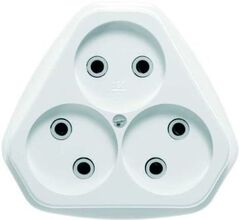 Розетка 3-м СП 10А IP20 РС10-394 5928