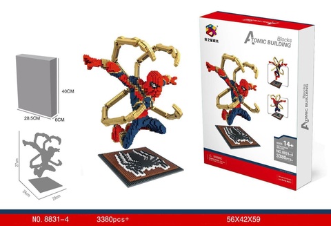 Конструктор 3D мини-блоки 8831-4 Супер герои Челоек паук СпайдерМен, 3380 дет.