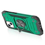 Противоударный чехол Strong Armour Case с кольцом для iPhone 15 Plus (Зеленый)