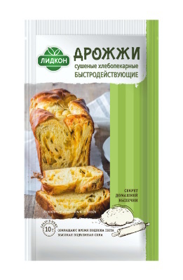 Дрожжи сушеные хлебопекарные быстродействующие 10г. Лидкон - купить не ...
