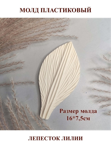 Молд пластиковый Лепесток лилии (М) 16 х 7,5