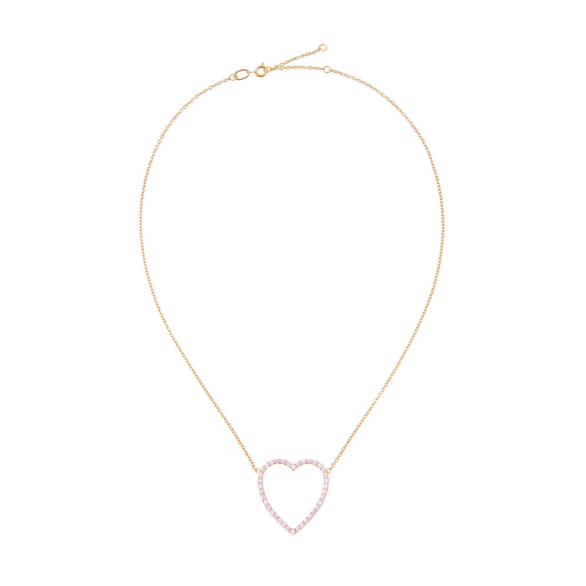 VIVA LA VIKA Колье Gold Heart Necklace – Pink цена и фото