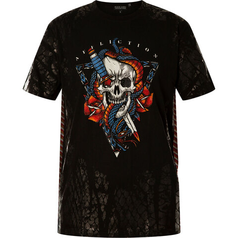 Affliction | Футболка мужская Sacred Strike Black A25065 перед