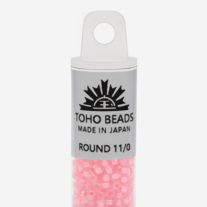 Японский бисер TOHO Round 11/0 (№191B), окрашенный изнутри прозрачный