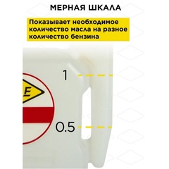 Канистра DDE для приготовления топливной смеси, 1 л, трубка для заливки (247-002)