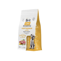 Корм для собак сухой BRIT CARE с индейкой и уткой для щенков средних пород Dog Puppy&Junior M Healthy Growth 1.5кг
