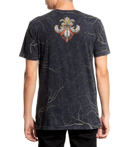 Affliction | Футболка двусторонняя мужская Cursed Fate Reversible Tee A27828 сзади