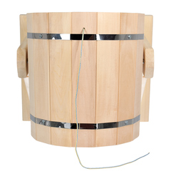 Русский душ 18 л, обливное устройство c пластиковой вставкой и наливным клапаном в коробке, «С лёгким паром», липа, 