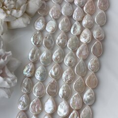 Жемчуг натуральный барочный, капля, 13,9-15,5 мм, 1 нить, Ж033