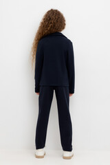 брюки  для девочки  К 400708/индиго