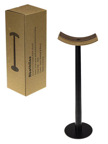 Металическая подставка с деревянным основанием для наушников