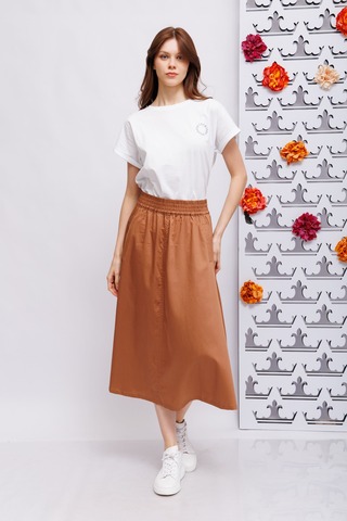 BUGATTI Футболка из органического хлопка с рисунком на спине