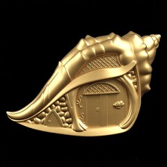 Силиконовый молд № 416 Домик ракушка № 2 ( серия домики для гномов и фей)