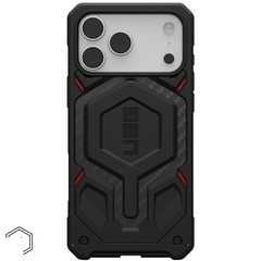 Чехол Uag Monarch Pro Case для iPhone 17 Pro Max, Красный | Carbon Fiber Black/Red