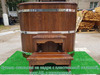 Купель овальная из кедра с пластиковой вставкой, сорт АБ, с тонировкой, h120 /  78*140 / 4 см