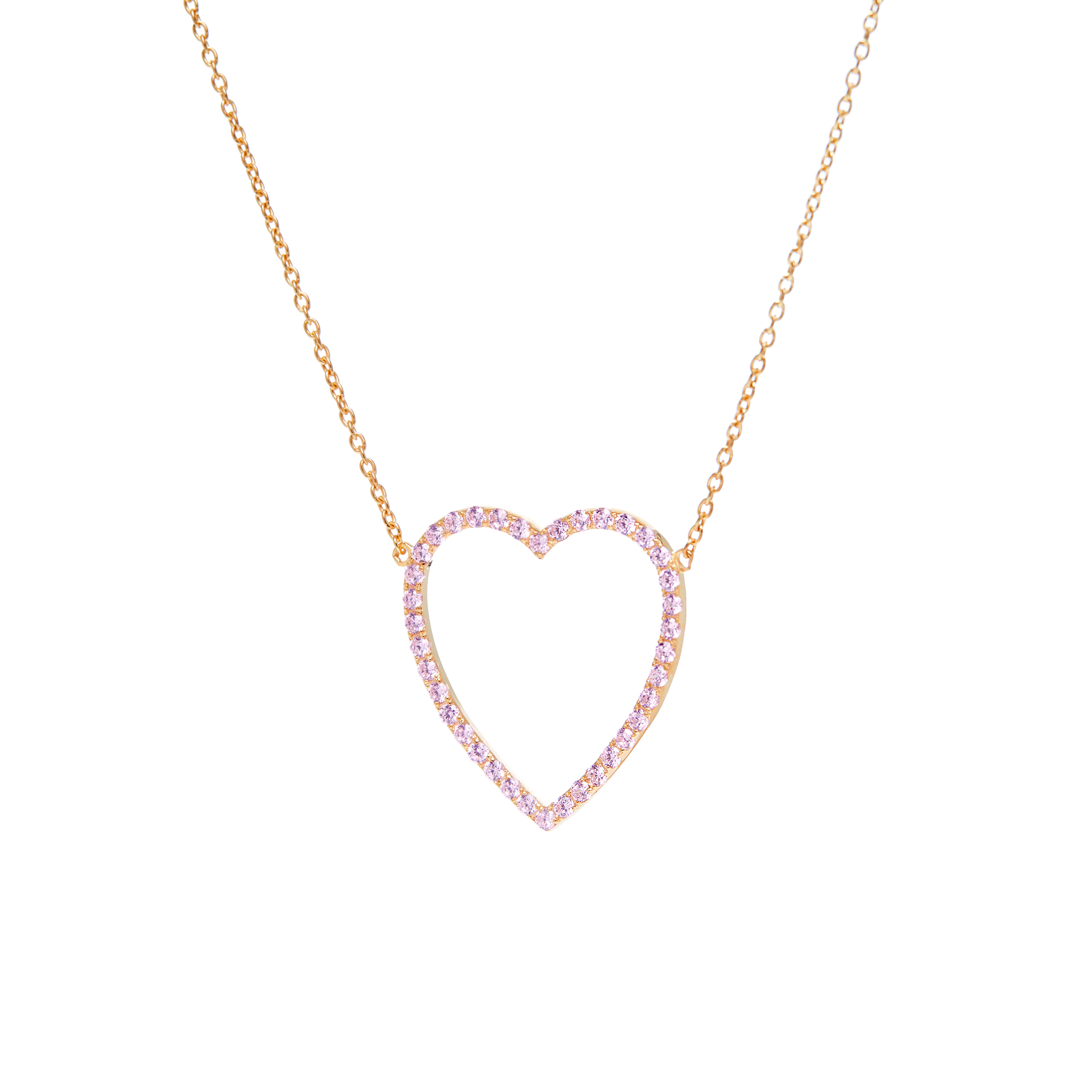 VIVA LA VIKA Колье Gold Heart Necklace – Pink