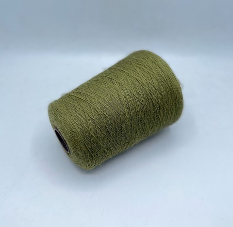 Бобинная пряжа (пр.Италия),1500м/100гр, 80%шерсть, 20%полиамид, цвет- Олива, арт.31595