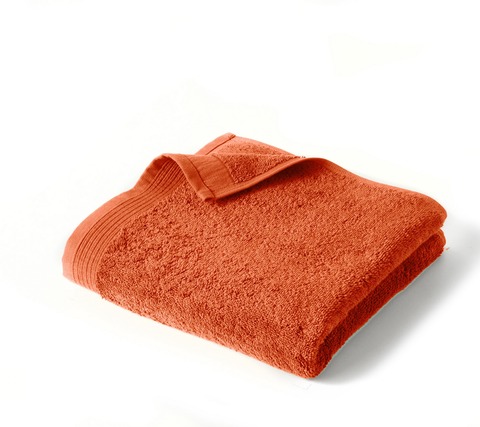 Полотенце 55x110 Blanc des Vosges Uni Terra Cota terracota оранжевое