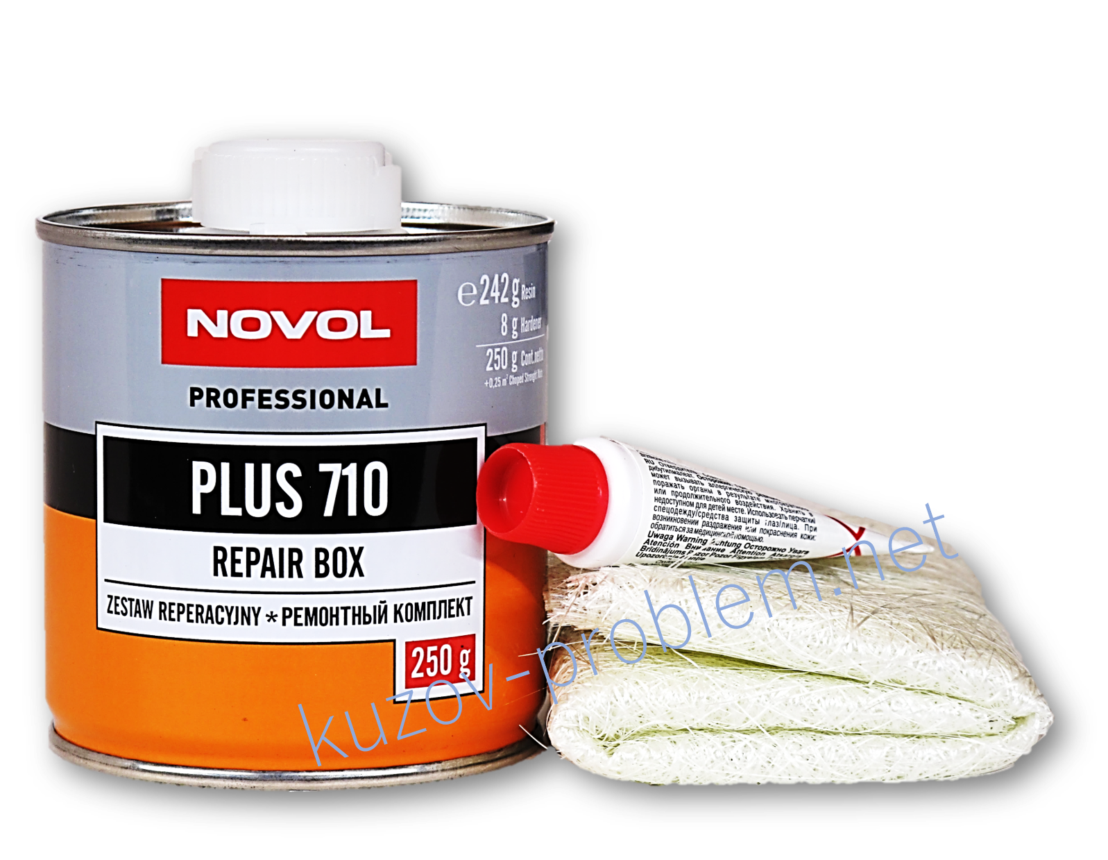 Repair box. Ремонтный комплект NOVOL Plus 710. Стекловолокно NOVOL 710. NOVOL professional Plus 710. Ремкомплект бампера NOVOL Plus 710.