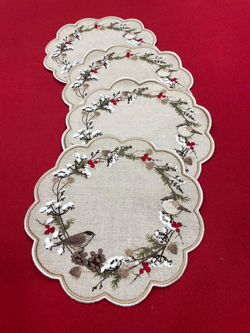 Новогодняя салфеточка-поддарельник