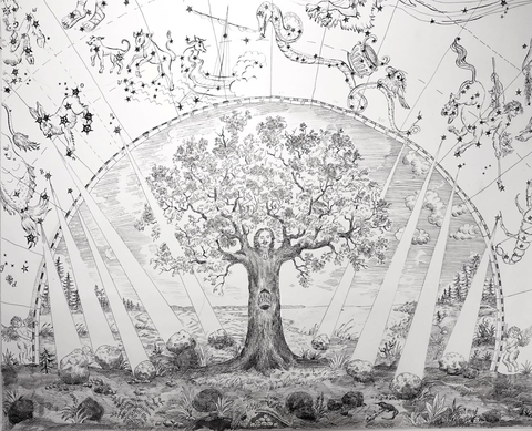 Пётр-дуб среди диких камней