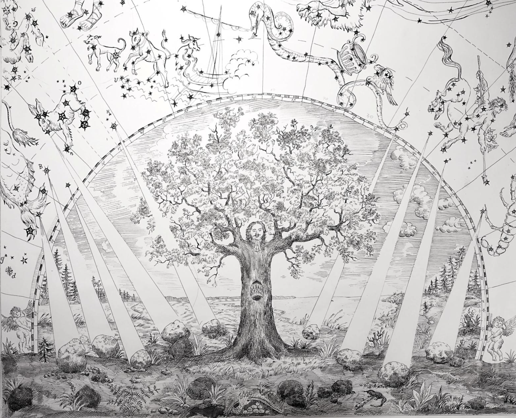 Пётр-дуб среди диких камней