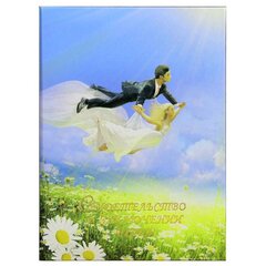 Папка с файлом А4, Свидетельство о браке, ламинированная, бумвинил, "Летящая пара"