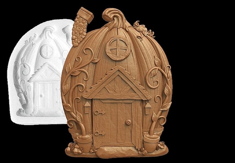 Силиконовый молд № 437 Домик 2 D( серия домики для гномов и фей)