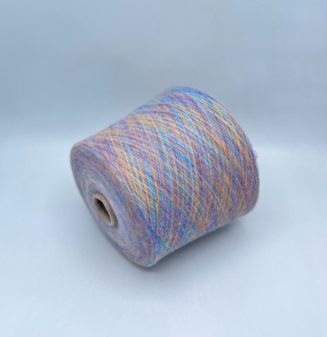 Бобинная пряжа,2200м,Pannetto multicilor, 65% Меринос, 35%Полиамид,Букет циний,37068