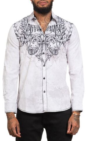 Affliction | Рубашка мужская Vertibrate LS Shirt 110WV949 перед