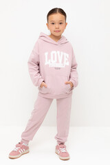 брюки  для девочки  КР 400783/розовый лед