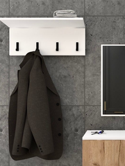 Вешалка настенная лофт (Белый)