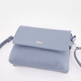 Сумка Саломея 1070 гладкий серо-голубой