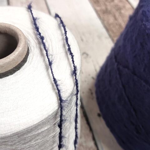 Вспушенный хлопок LANIFICIO DELL OLIVO / DAVOS 750 чернильно-синий