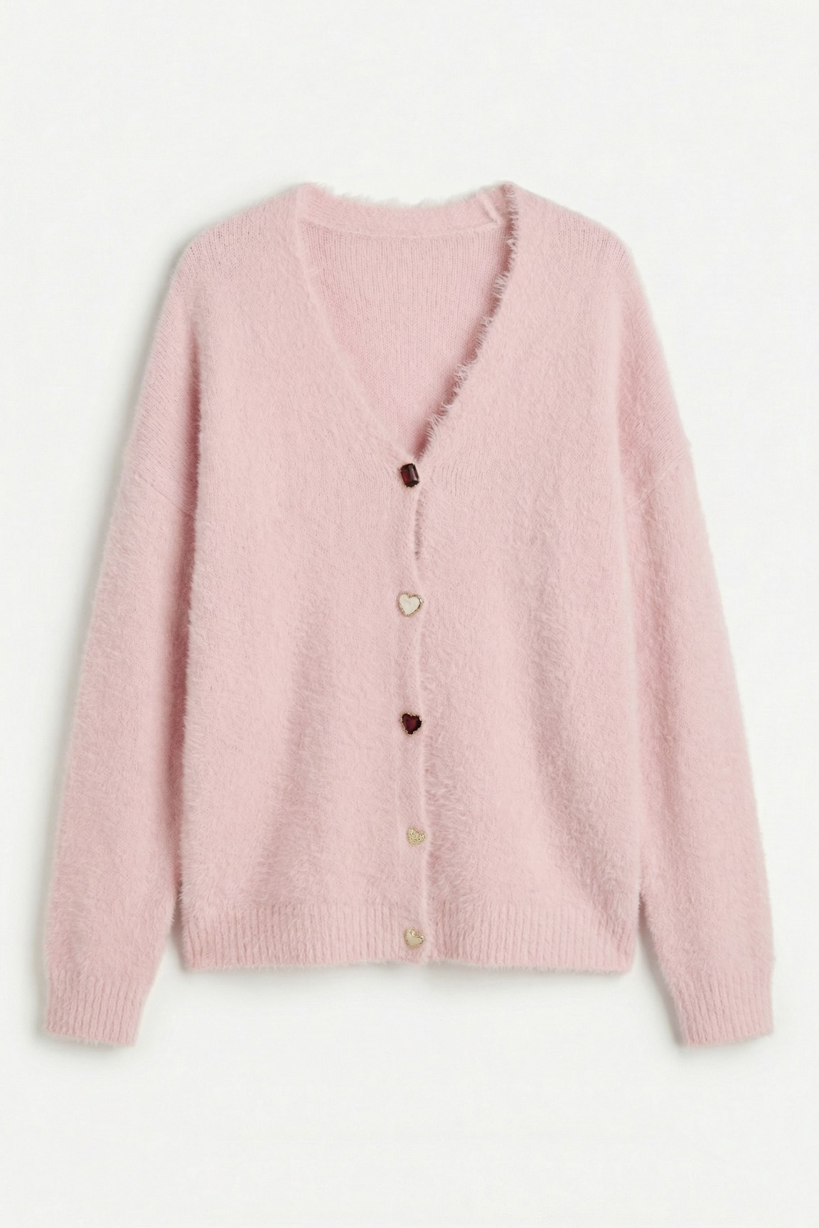 Кардиган травка, светло-розовый