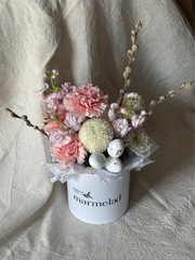 Цветочная коробка пасхальная