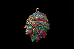 Силиконовый молд Индеец