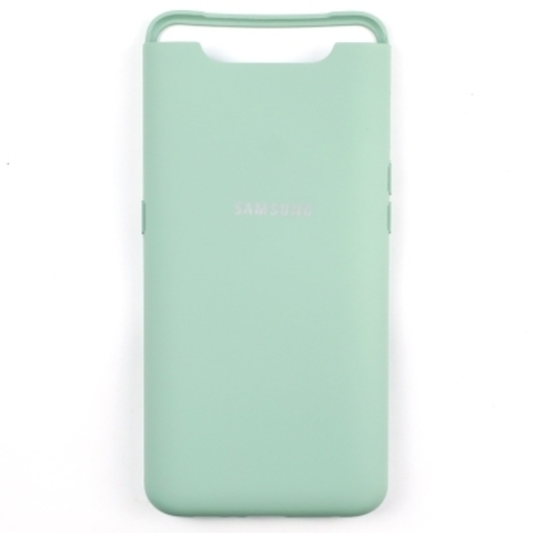 Силиконовый чехол Mat TPU матовый для Samsung Galaxy A90 (Зеленый)