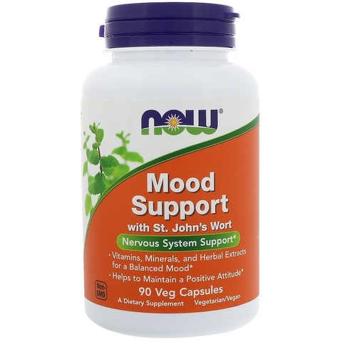 Now Foods, Mood Support со зверобоем, 90 растительных капсул