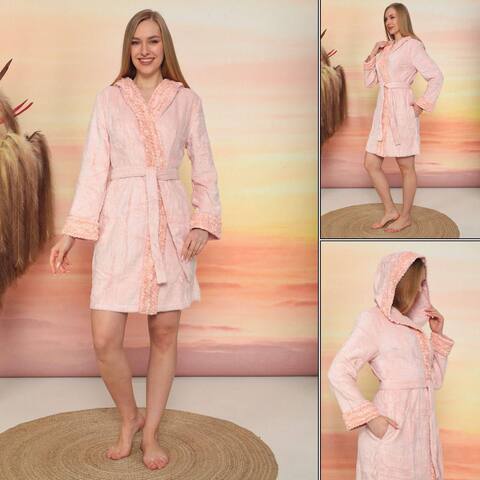 VIVIENNE розовый женский махровый халат Maison Dor